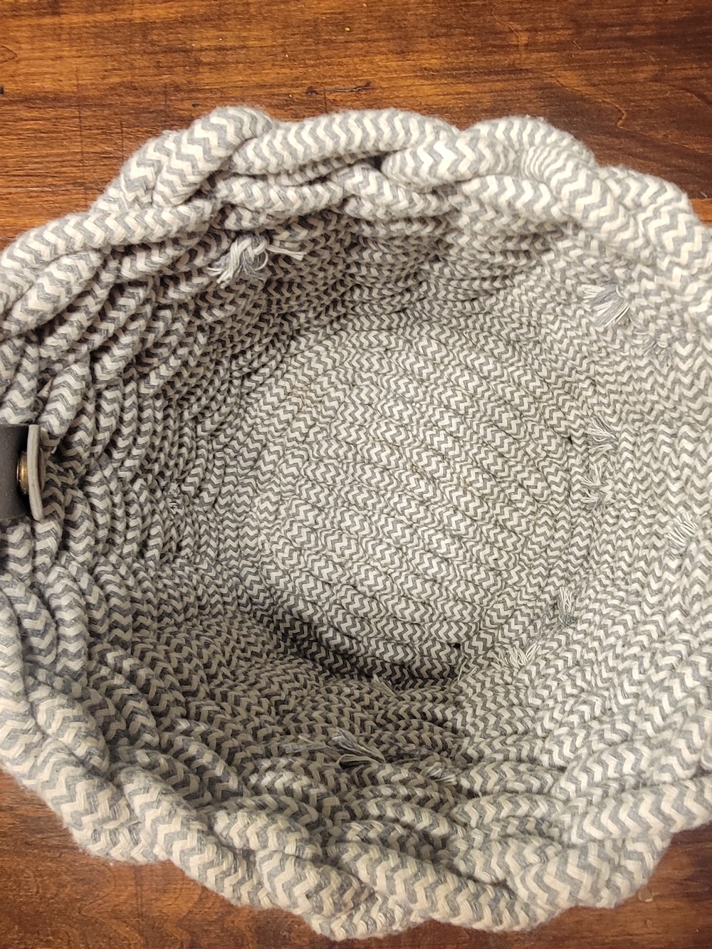 Project 62 Gray Chunked Rope Storage Basket with Loop Handles - Picture 4 of 5